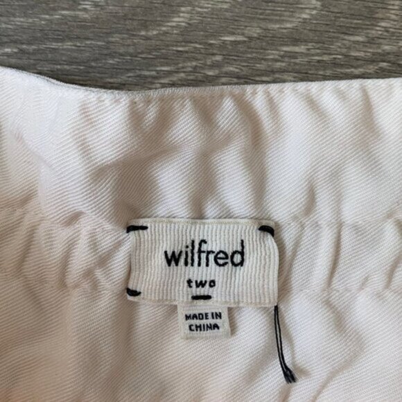 Aritzia Wilfred Women's Shorts Crepe Paperbag Ruched Elastic Waist Pale pink 2 - Picture 14 of 16